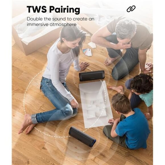 Bluetooth Speaker with‎ HD Sound, Portable Wireless, IPX5 Waterproof, Up to 20H - Picture 5 of 6